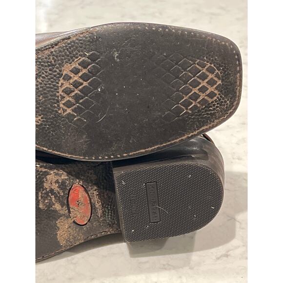 Durango Men’s Leather Harness Biker Cowboy Boots Farm Square Toe Size 11.5 Brown - Picture 10 of 11